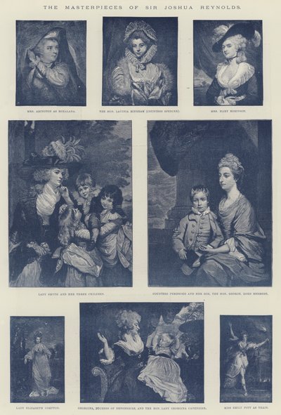 Mesterverkene til Sir Joshua Reynolds av English School